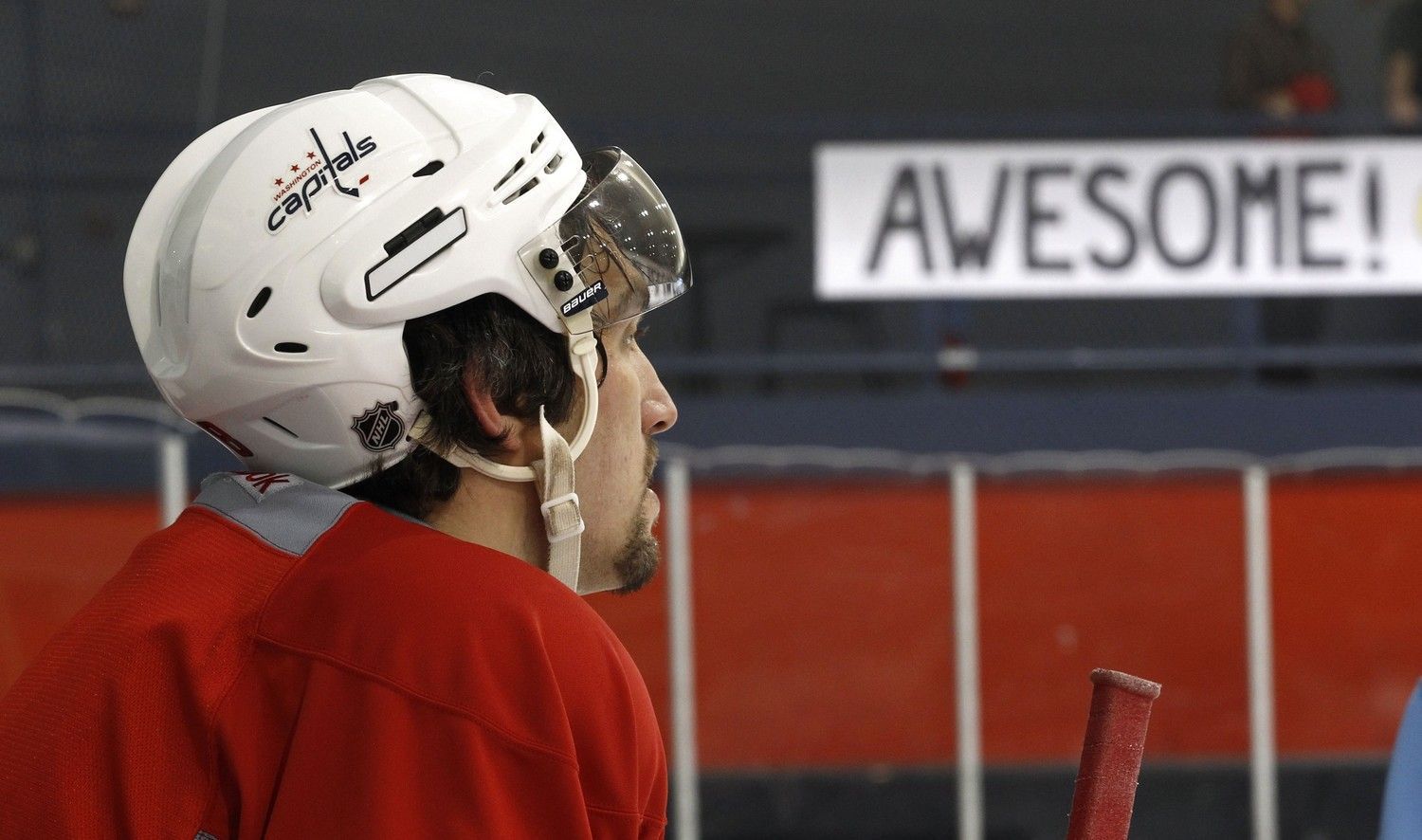 Trénink Washington Capitals před sérií s New York Rangers. Ovečkin