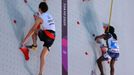 Sportovní lezec Adam Ondra (vlevo) ve finále na OH 2020