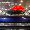 A view shows a car logo of Chinese automaker Jetour at a dealership in Lyubertsy