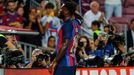 Franck Kessié slaví gól v zápase LM Barcelona - Viktoria Plzeň