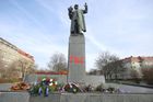 Koněvovu sochu v Praze někdo přes noc polil barvou, věc vyšetřuje policie