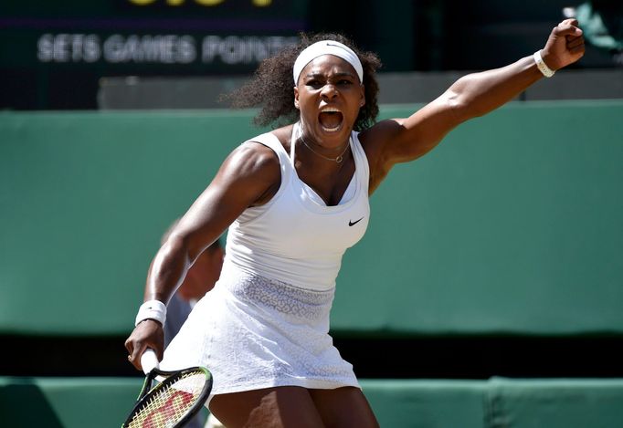 Serena Williamsová ve finále Wimbledonu 2015