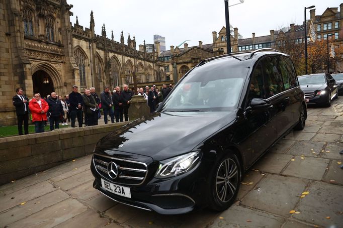 Soccer Football - Funeral of former England and Manchester United footballer Bobby Charlton - Manchester Cathedral, Manchester, Britain - November 13, 2023 General view a