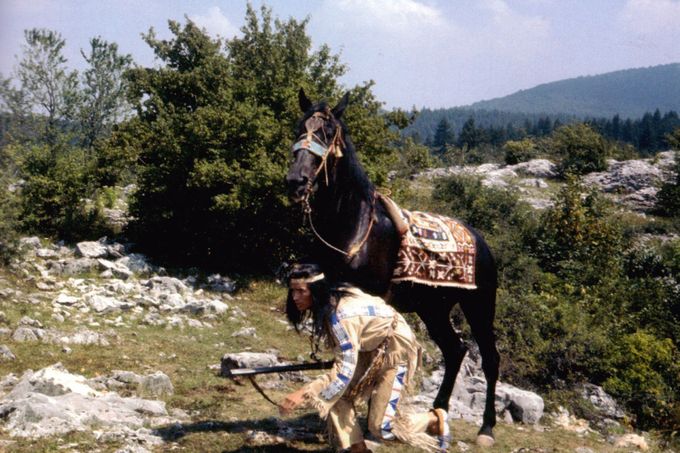 Pierre Brice jako Vinnetou.