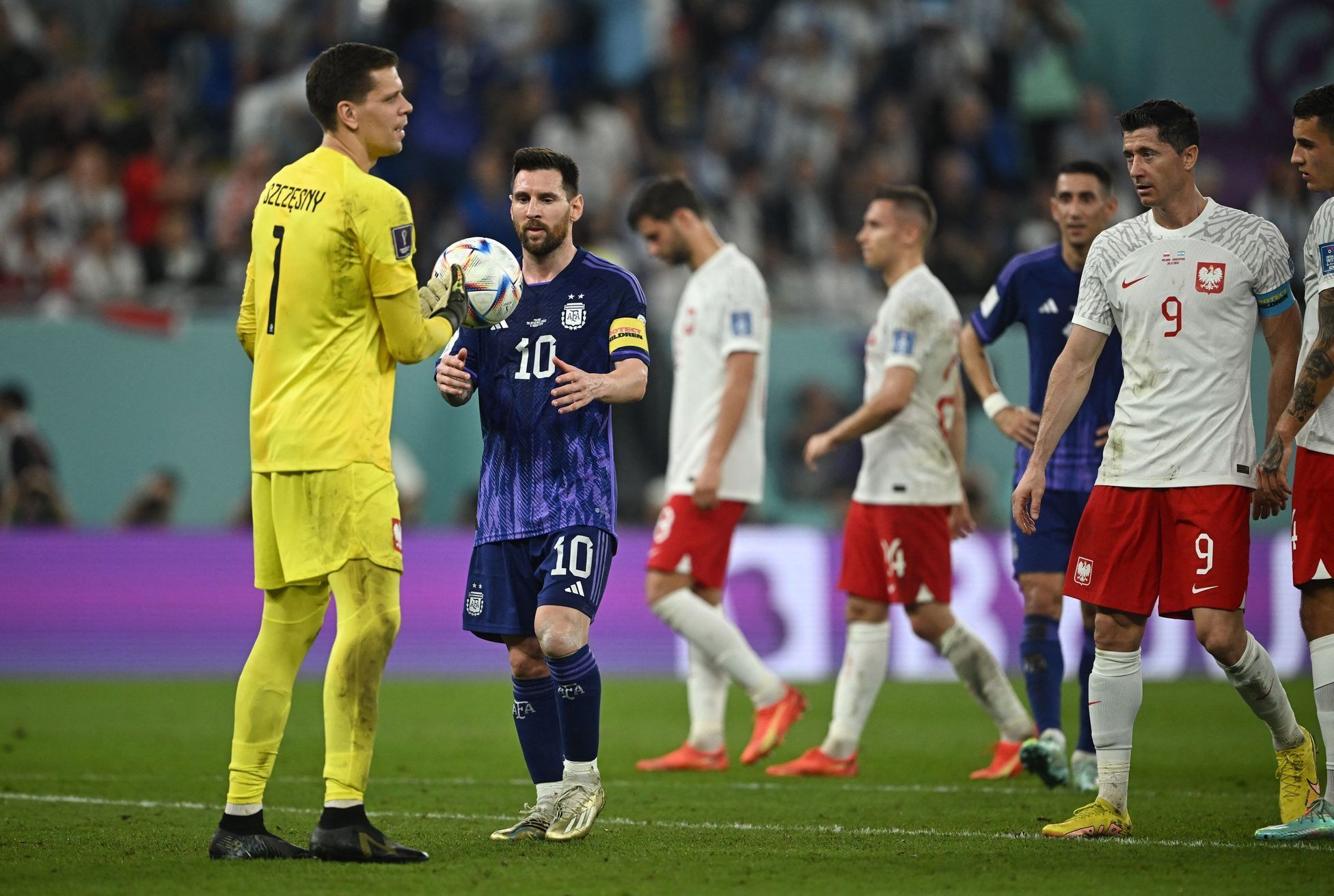 fotbal MS 2022, Polsko - Argentina, Wojciech Szczesny, Lionel Messi, penalta