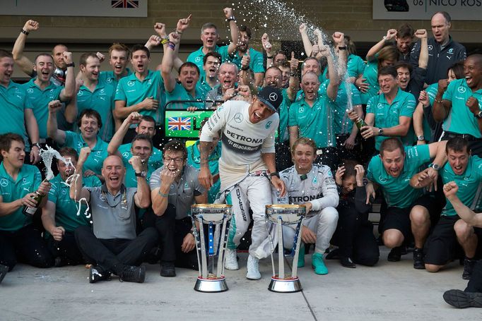 F1, VC USA 2014: Nico Rosberg a Lewis Hamilton, Mercedes