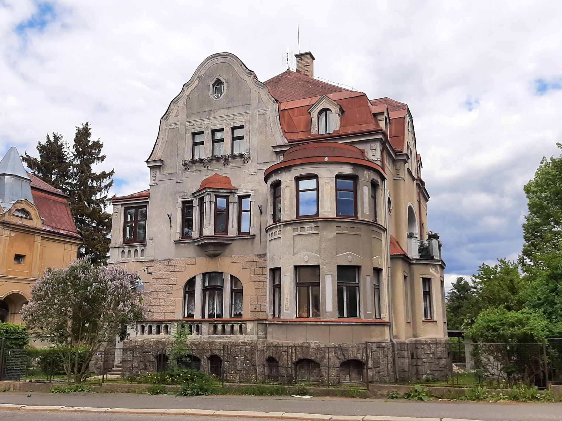 Jablonec, vily, architektonické vycházky