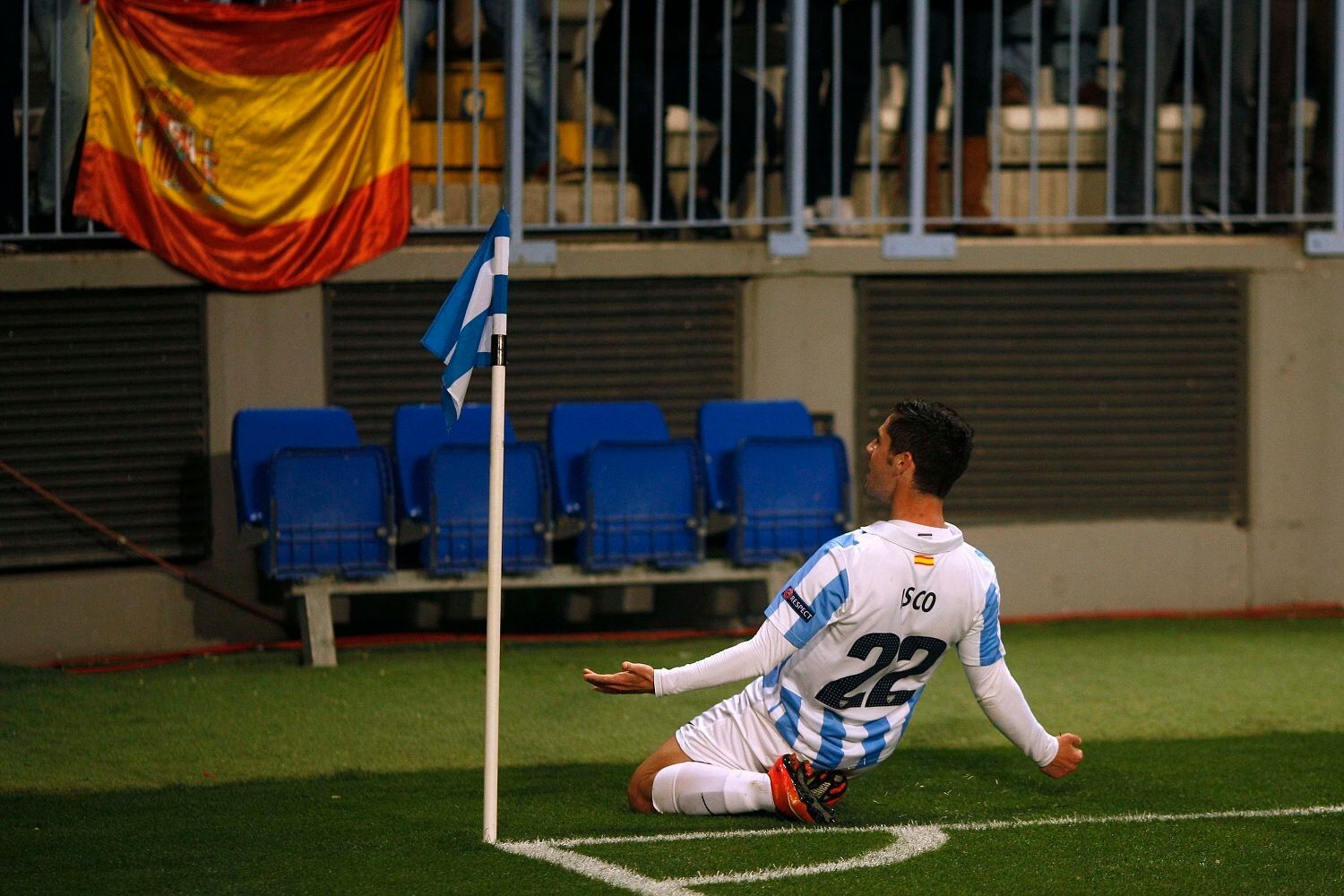 Fotbal, Liga mistrů, Málaga - Porto: Isco slaví gól na 1:0