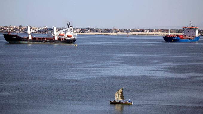Suezský průplav. Ilustrační foto.