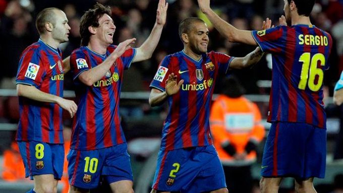 Radost fotbalistů Barcelony