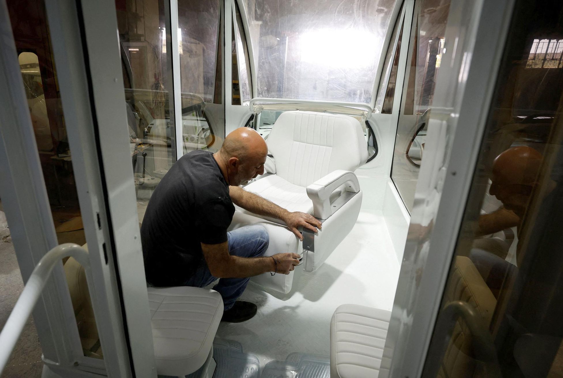 Palestina, Betlém, papamobil, papež František, zdravotníci, přestavba,