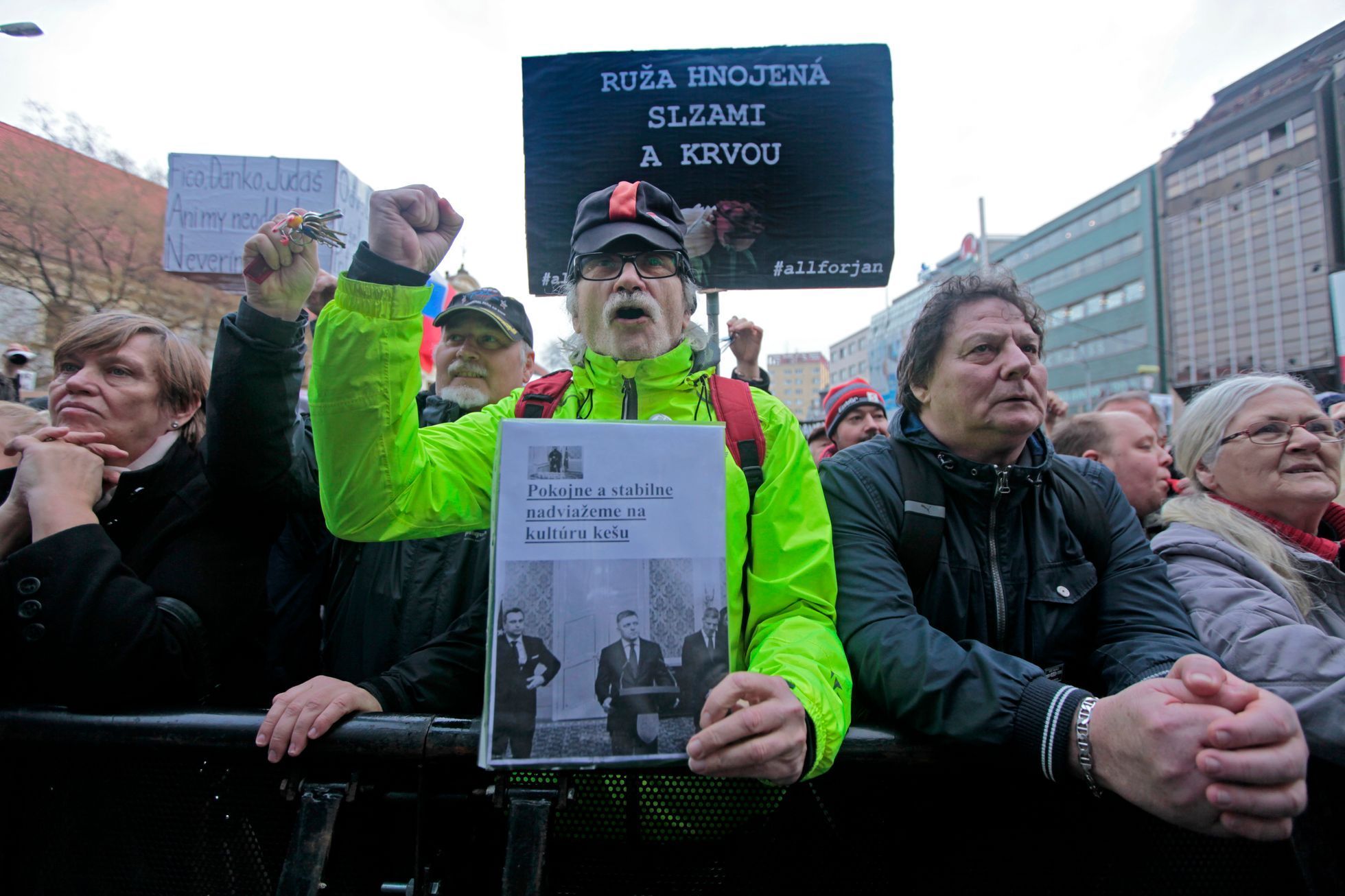 Demonstrace v Bratislavě 16. 3. za vypsání předčasných voleb