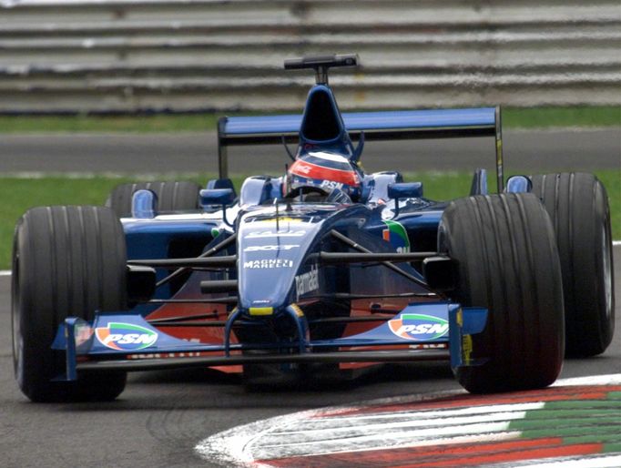 Tomáš Enge ve formuli 1 Prost při GP Itálie 2001