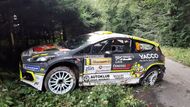 Havárie Erica Caise ve Fordu na Barum Rallye 2021