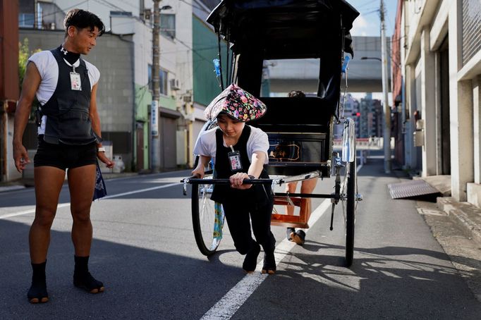 Japonsko rikša ženy