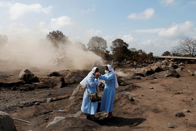 Situace v Guatemale po mohutné erupci sopky Fuego. Červen 2018.