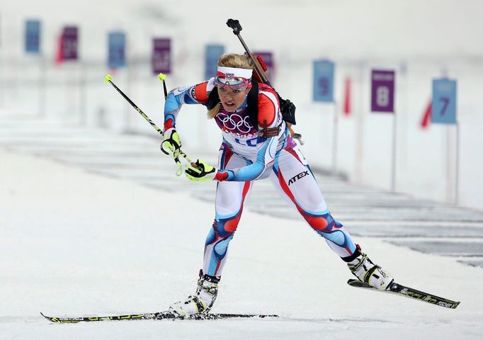 Soči 2014, biatlon hromadný start Ž: Gabriela Soukalová