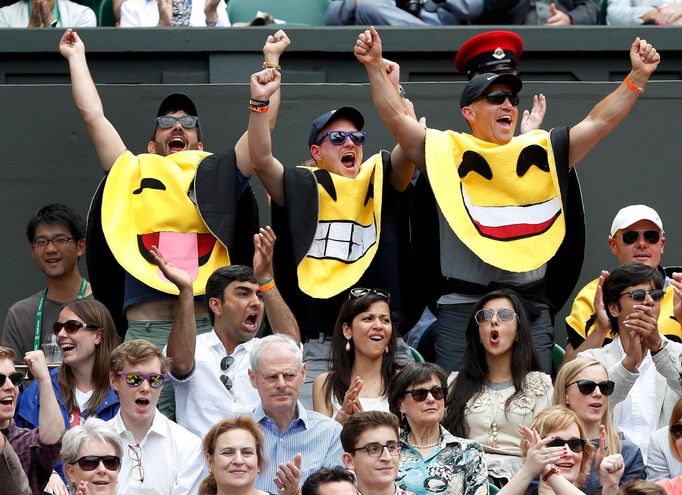 Britští fanoušci na Wimbledonu 2016