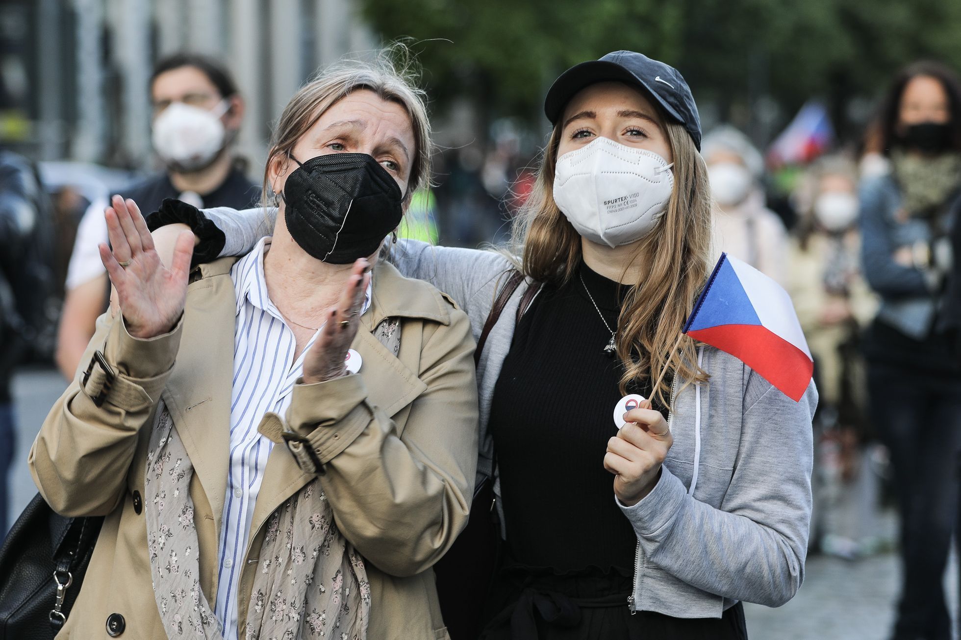 Demonstrace Milion chvilek Václavské náměstí 20. 5. 2021 za odstoupení Marie Benešové