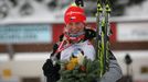 Veronika Vítková si ve sprintu doběhla pro stříbro (Hochfilzen 2013)