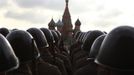 RNPS IMAGES OF THE YEAR 2012 - Russian servicemen, dressed in historical uniform, take part in a military parade rehearsal in Red Square, with St. Basil's Cathedral seen in the background, in Moscow November 5, 2012. The parade will be held on November 7 to mark the anniversary of a historical parade in 1941 when Soviet soldiers marched through Red Square towards the front lines at World War Two. REUTERS/Sergei Karpukhin (RUSSIA - Tags: MILITARY ANNIVERSARY CONFLICT TPX IMAGES OF THE DAY) Published: Pro. 3, 2012, 1:19 dop.