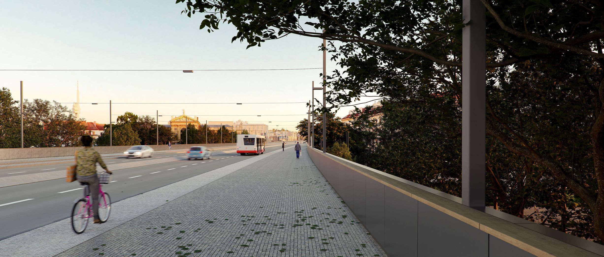 Magístrála Hlávkův most - křižovatka Bulhar