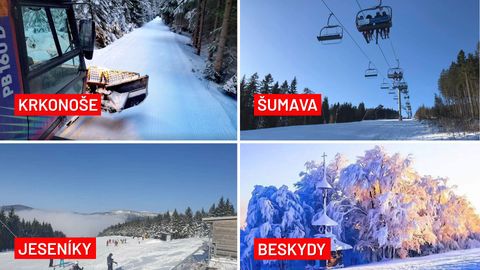 Praděd hlásí 120 cm sněhu, skvělé podmínky hlásí i Jizerské hory a Krkonoše