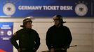 Police stand outside the Stade de France where explosions were reported to have detonated outside the stadium during the France vs German friendly soccer match near Paris