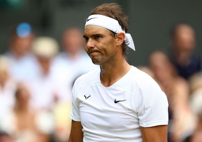 Rafael Nadal ve čtvrtfinále Wimbledonu 2022