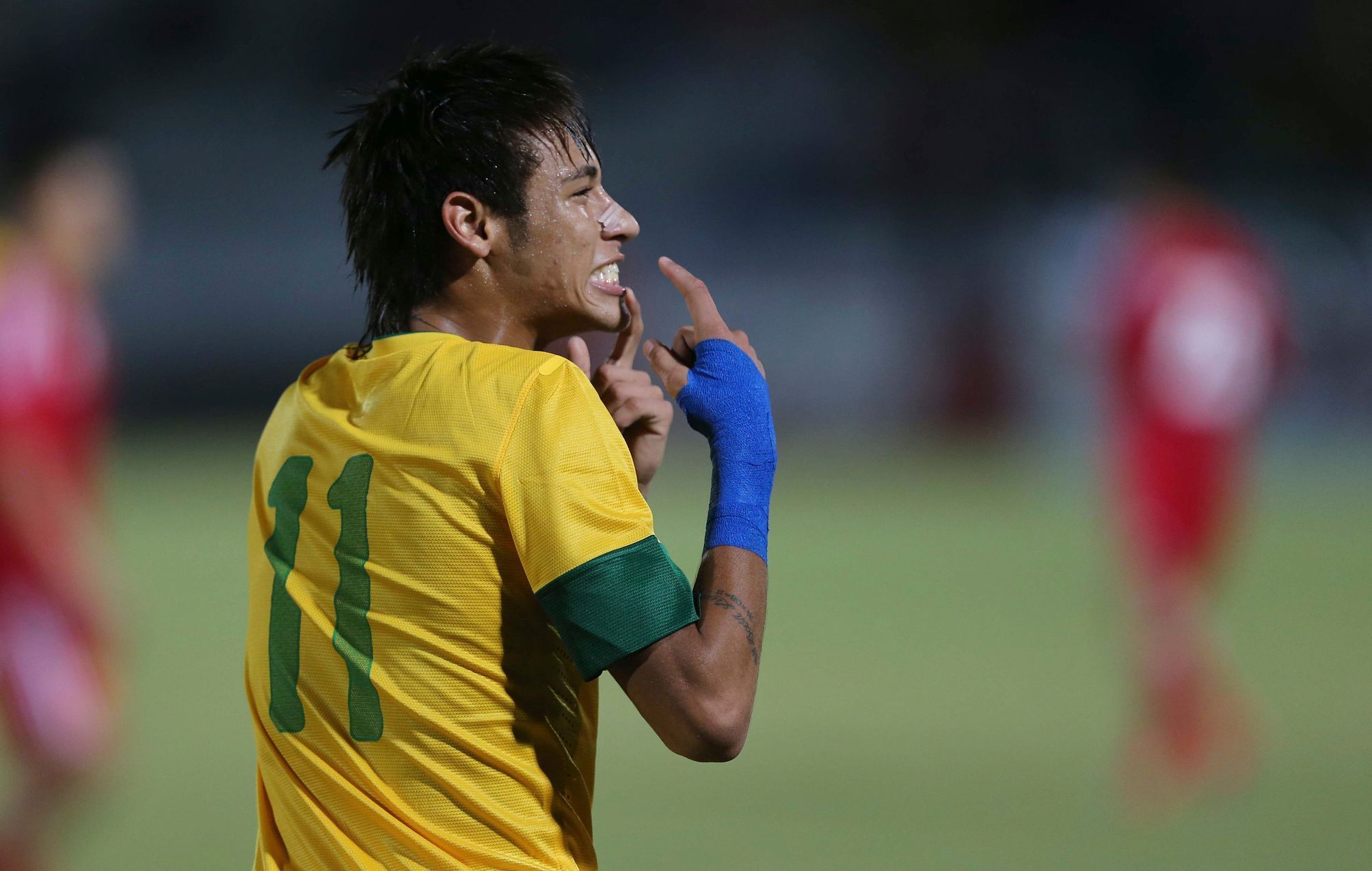 Neymar v zápase s Čínou (příprava na MS 2014)