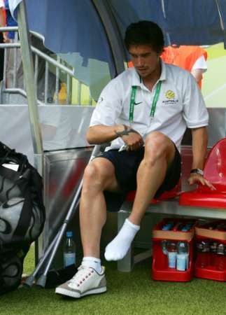 Itálie - Austrálie: zraněný Kewell