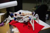 Robot v podově pavouka, který dokáže rozpoznat typ povrchu a přizpůsobit mu způsob chůze.