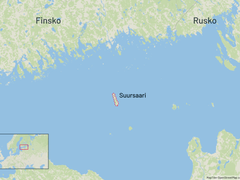 Ostrov Gogland (Suursaari) v ruských vodách.