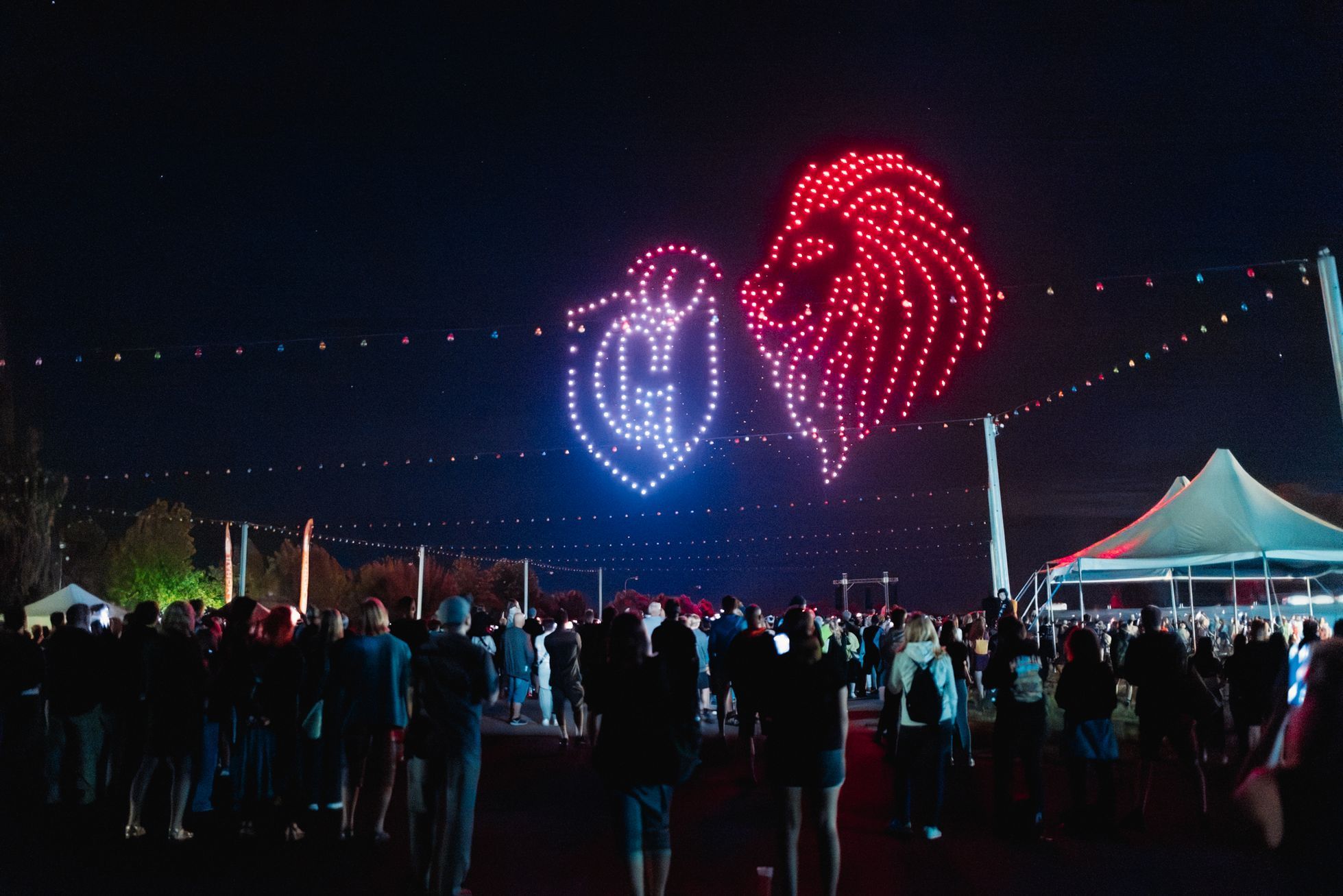 Dronová show v Hradci Králové