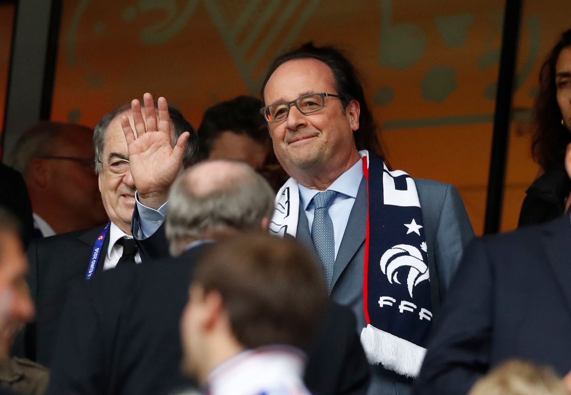 Euro 2016, Švýcarsko-Francie: francouzský prezident Francois Hollande