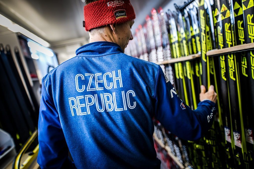 Servisní kamion české reprezentace v biatlonu