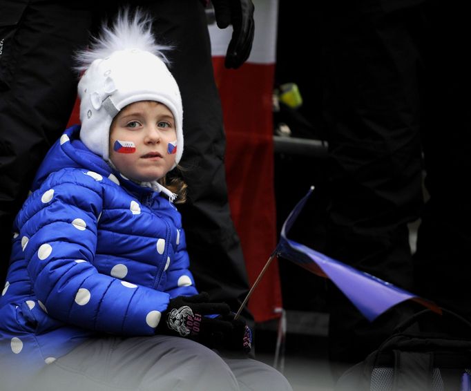 Fanoušci na závodě s hromadným startem na SP v Novém Městě na Moravě 2018.