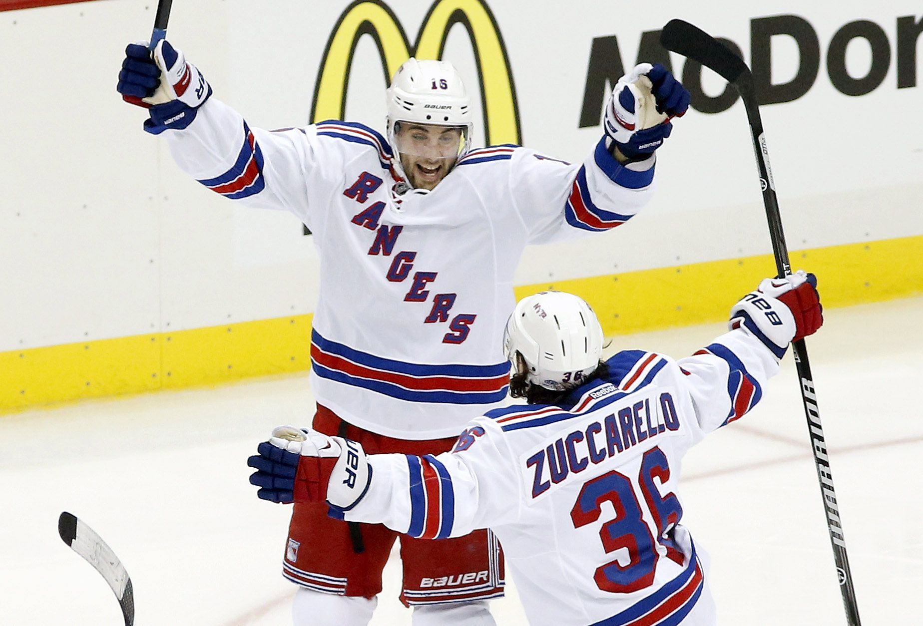 NHL: Stanley Cup, NY Rangers, radost, gól, Derick Brassard, Mats Zuccarello