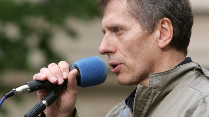 Vladimír Hučín podpořil Čunka na demonstraci.