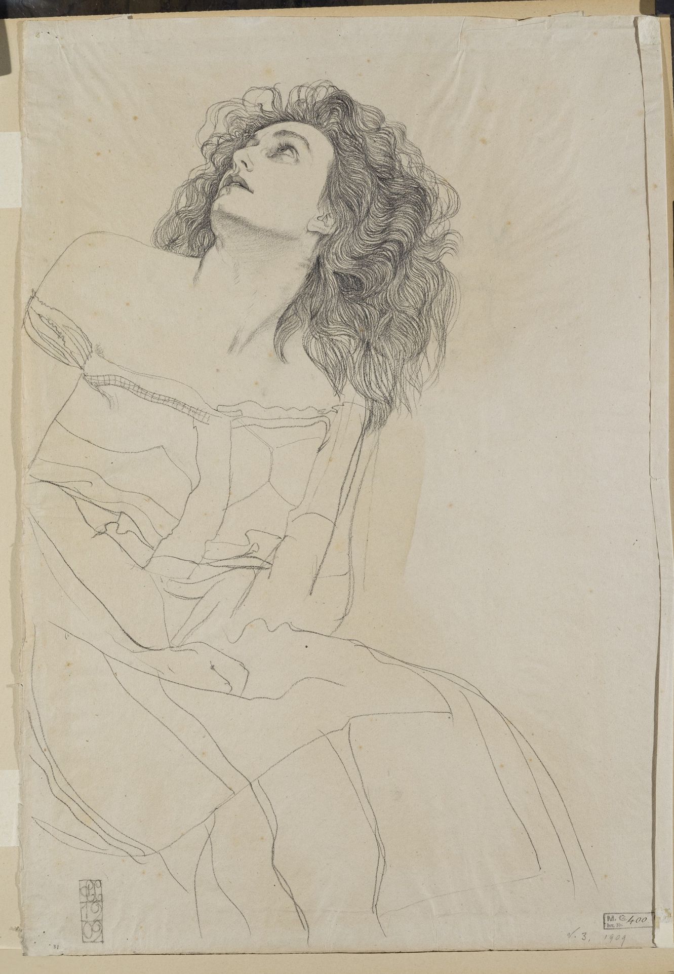 Carl Otto Czeschka: Studie ženské postavy, 1909