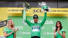 Cycling - Tour de France - The 230-km Stage 7 from Belfort to Chalon-sur-Saone - July 12, 2019 - BORA-Hansgrohe rider Peter Sagan of Slovakia celebrates on the podium, we