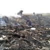 Emergencies Ministry member works at the site of a Malaysia Airlines Boeing 777 plane crash in the settlement of Grabovo in the Donetsk region