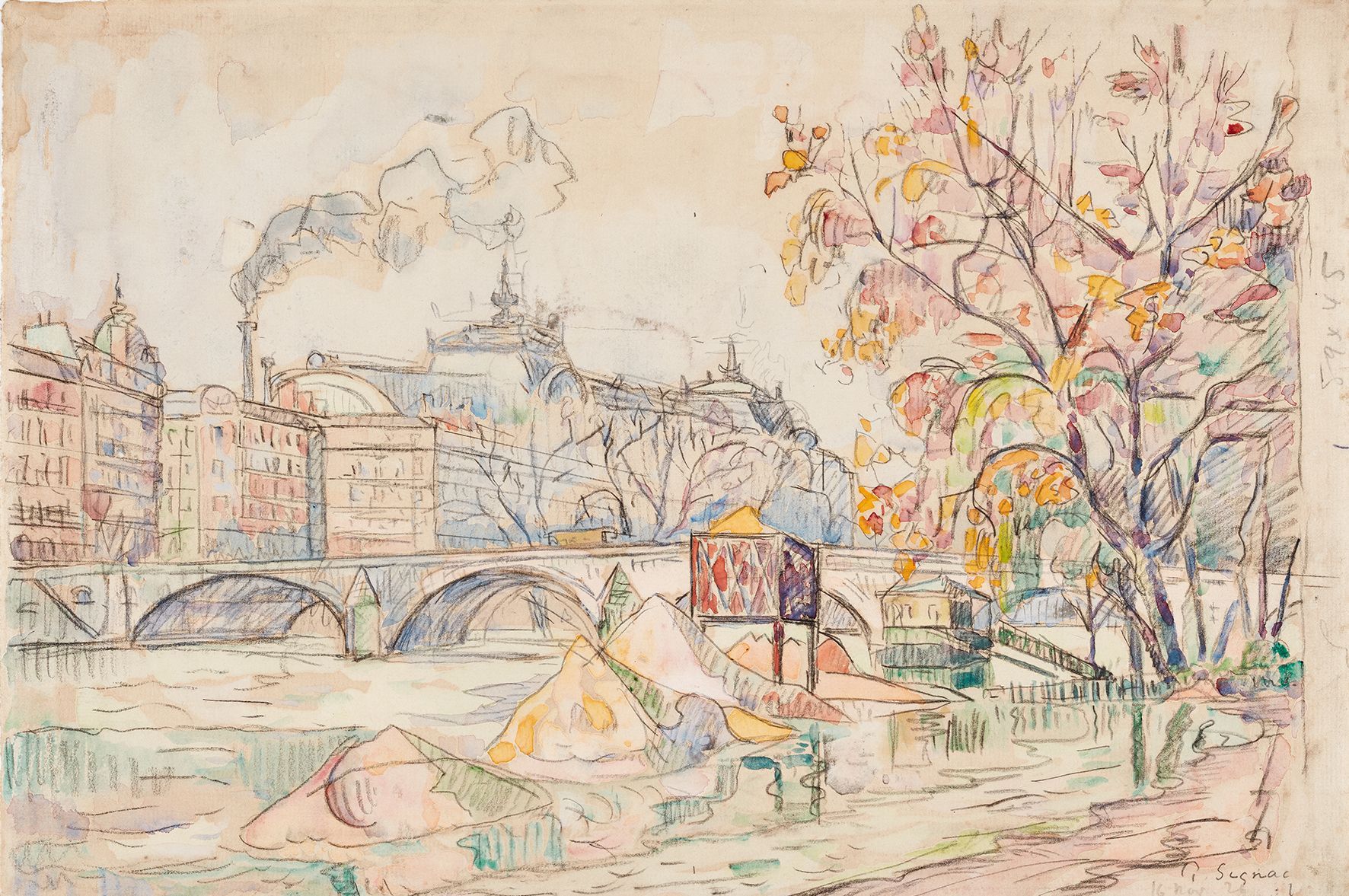 Paul Signac (1863–1935) Záplava v Pont Royal 1920