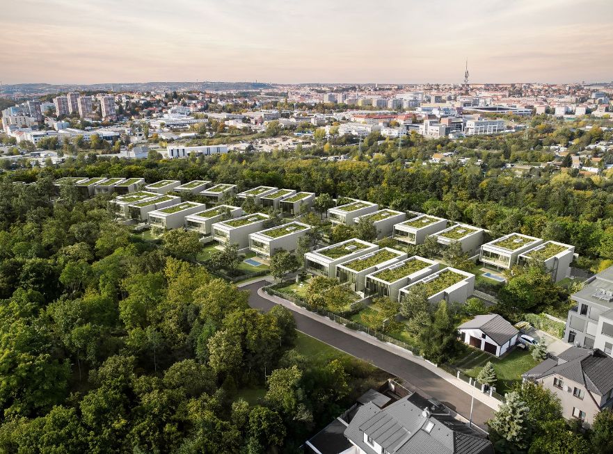 sky city villas, domy, vila, stavba, realizace, projekt