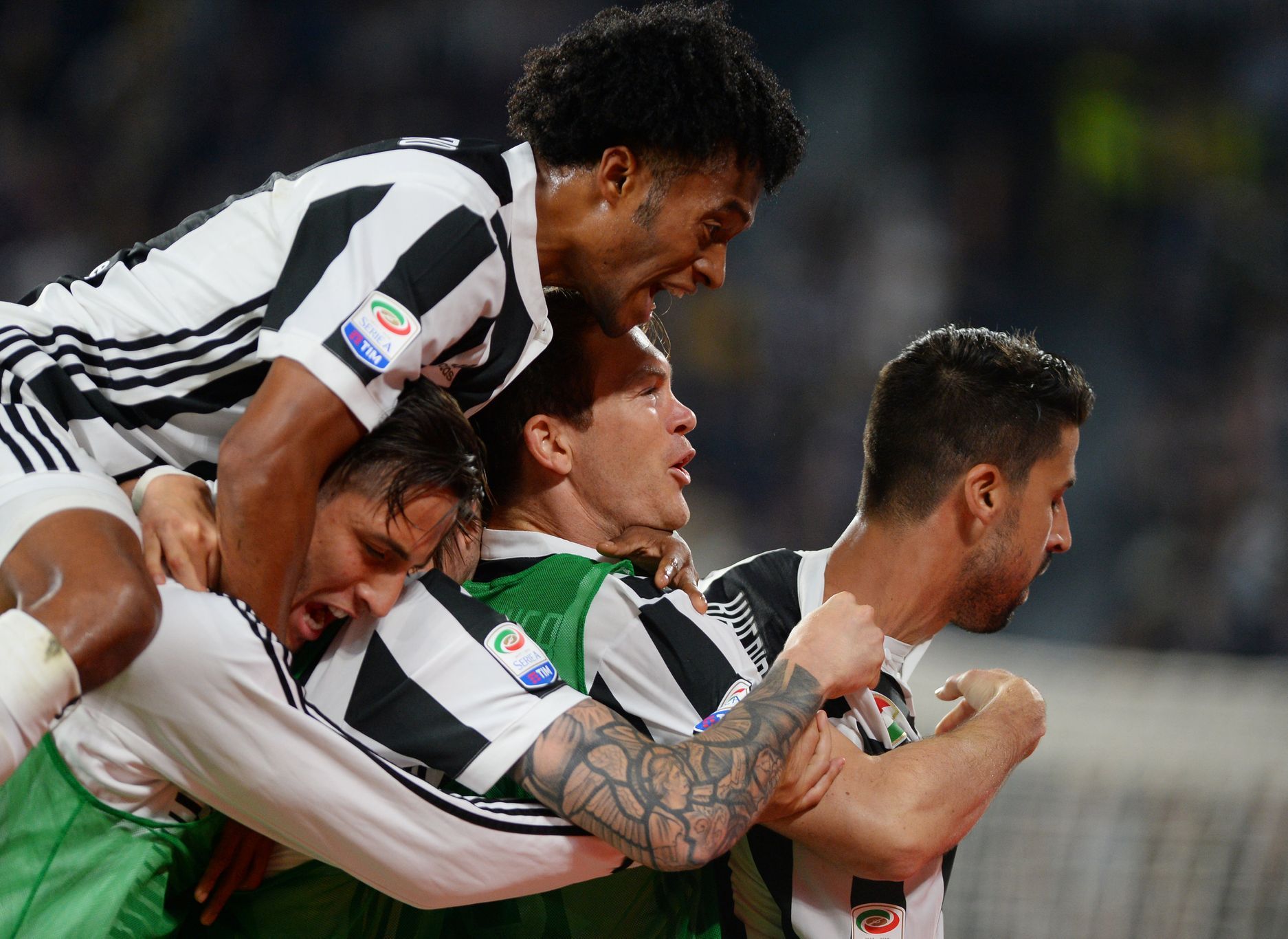 Sami Khedira slaví branku Juventusu