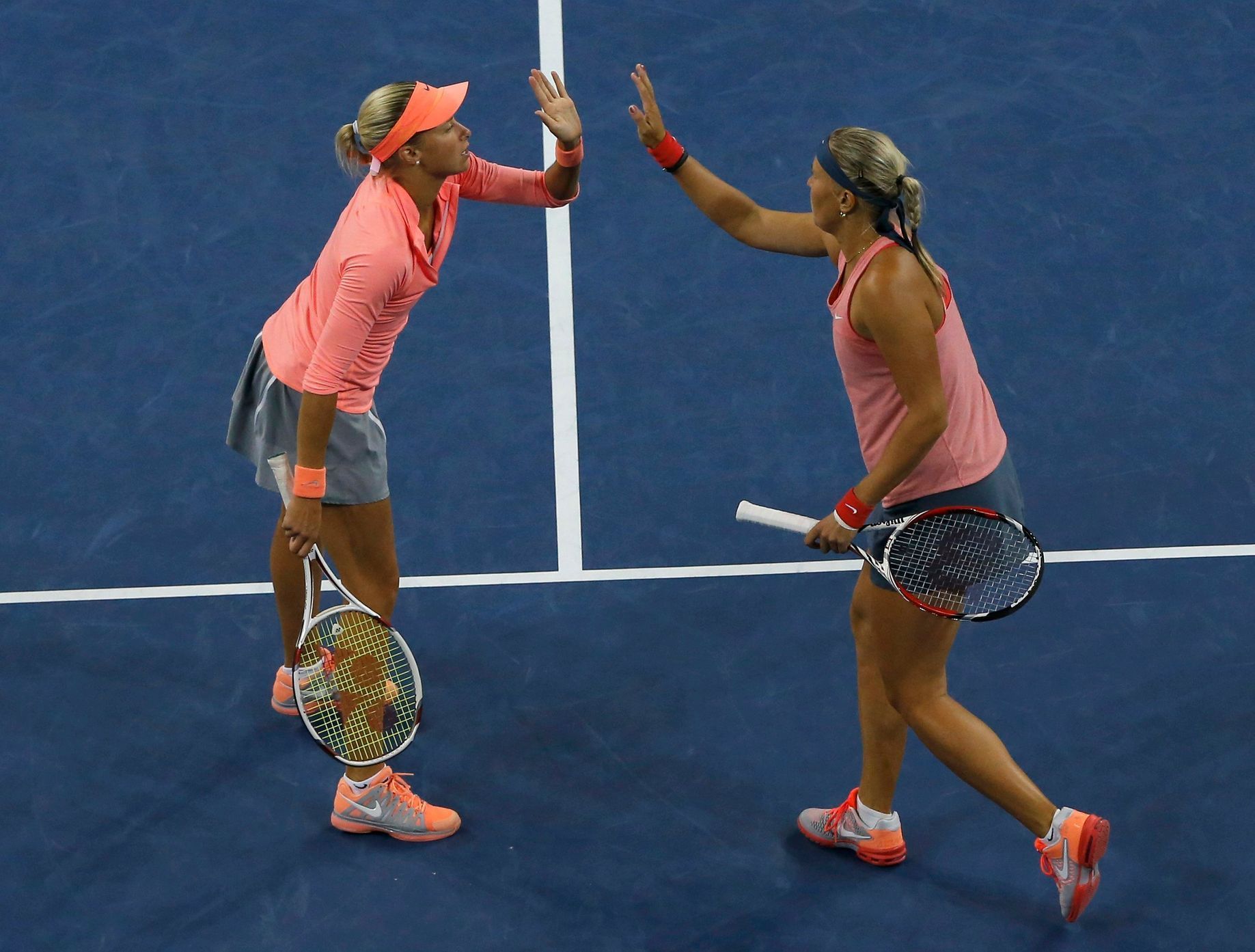 US Open: Andrea Hlaváčková, Lucie Hradecká (radost)