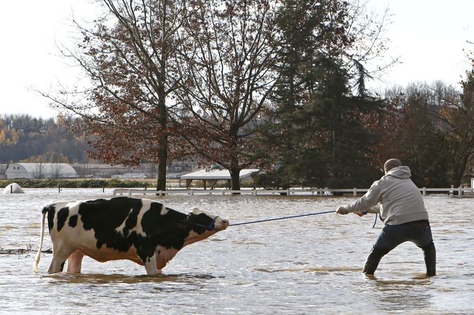 Rekordní srážky trápí severozápad amerického kontinentu od pondělí.