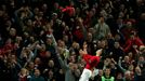 Manchester United's Robin van Persie celebrates after scoring during their English Premier League soccer match against Chelsea at Old Trafford in Manchester