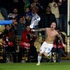 Stoch of Slovakia celebrates his goal against Spain with team mates during their Euro 2016 qualification soccer match at the MSK stadium in Zilina