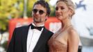 Americká herečka Kate Hudson a britský hudebník Matt Bellamy na zahájení festivalu.